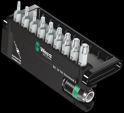 Wera Bit-check 10 Tx Universal 2 Bits Assortment 888/4/1 K 1 X 1/4"x50;867/1 Torx® 1 X Tx 6x25; 1 X