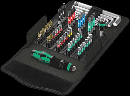 Wera Kraftform Kompakt 100 Bits Assortment 813 R 1 X 1/4"x90;889/4/1 K 1 X 1/4"x50;851/1 Btz Ph 2 X