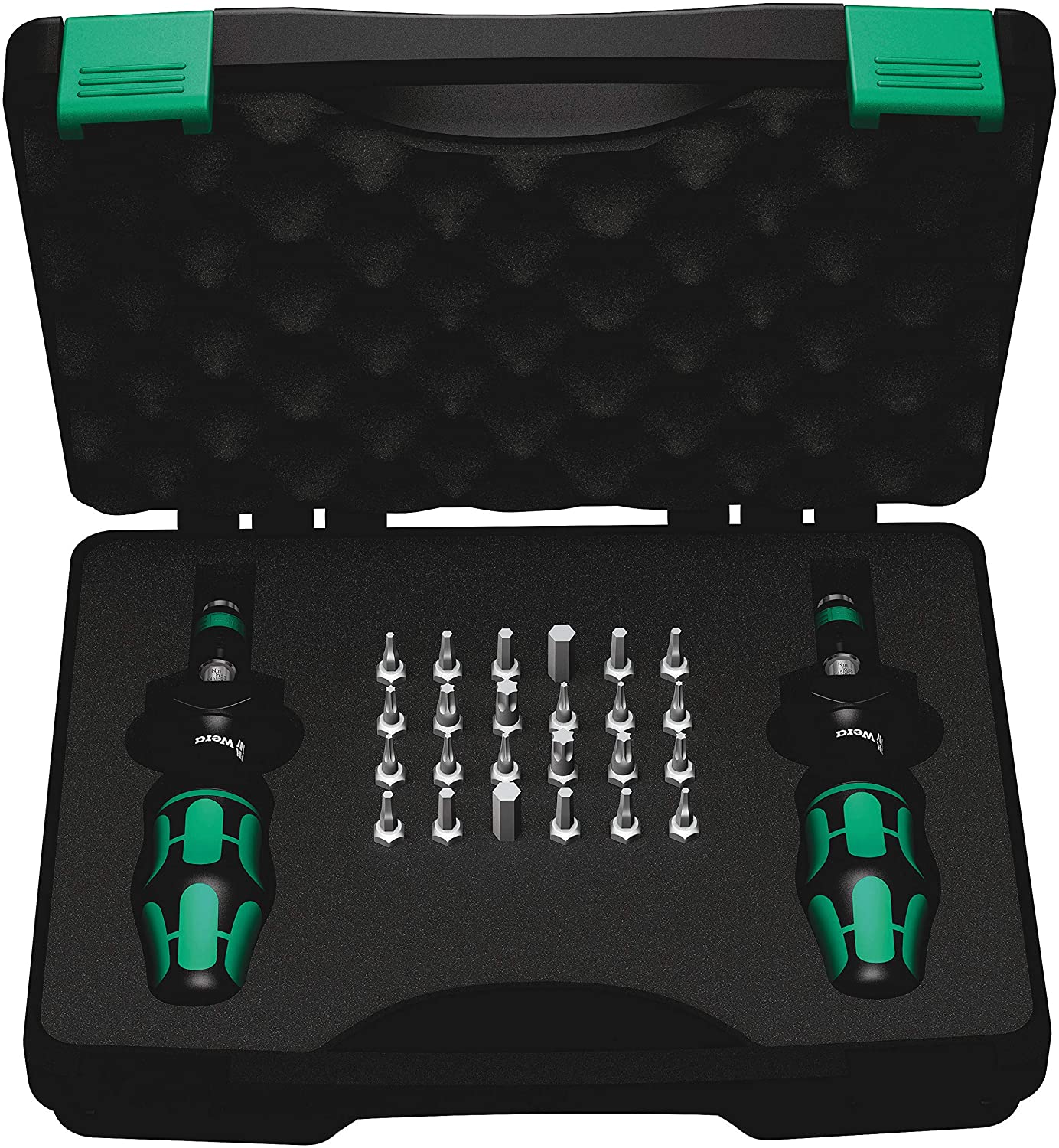 Wera 7440/41 Kraftform Torque Screwdriver Set 7400 1 X 7440, 1/4", 0,3-1,2 Nm; 1 X 7441, 1/4", 1,2-3