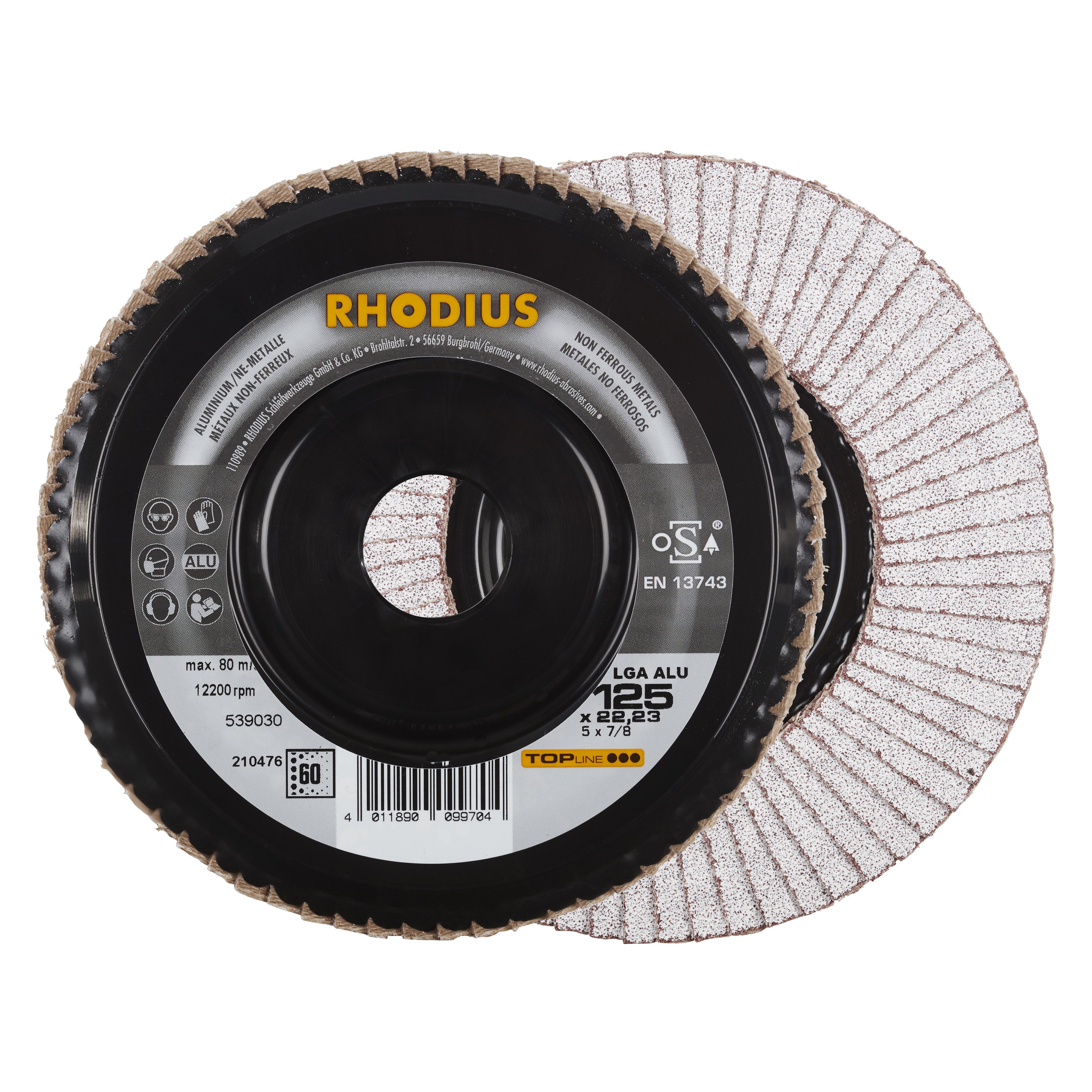 Rhodius Lga Alu 125mm K60 (10st/frp