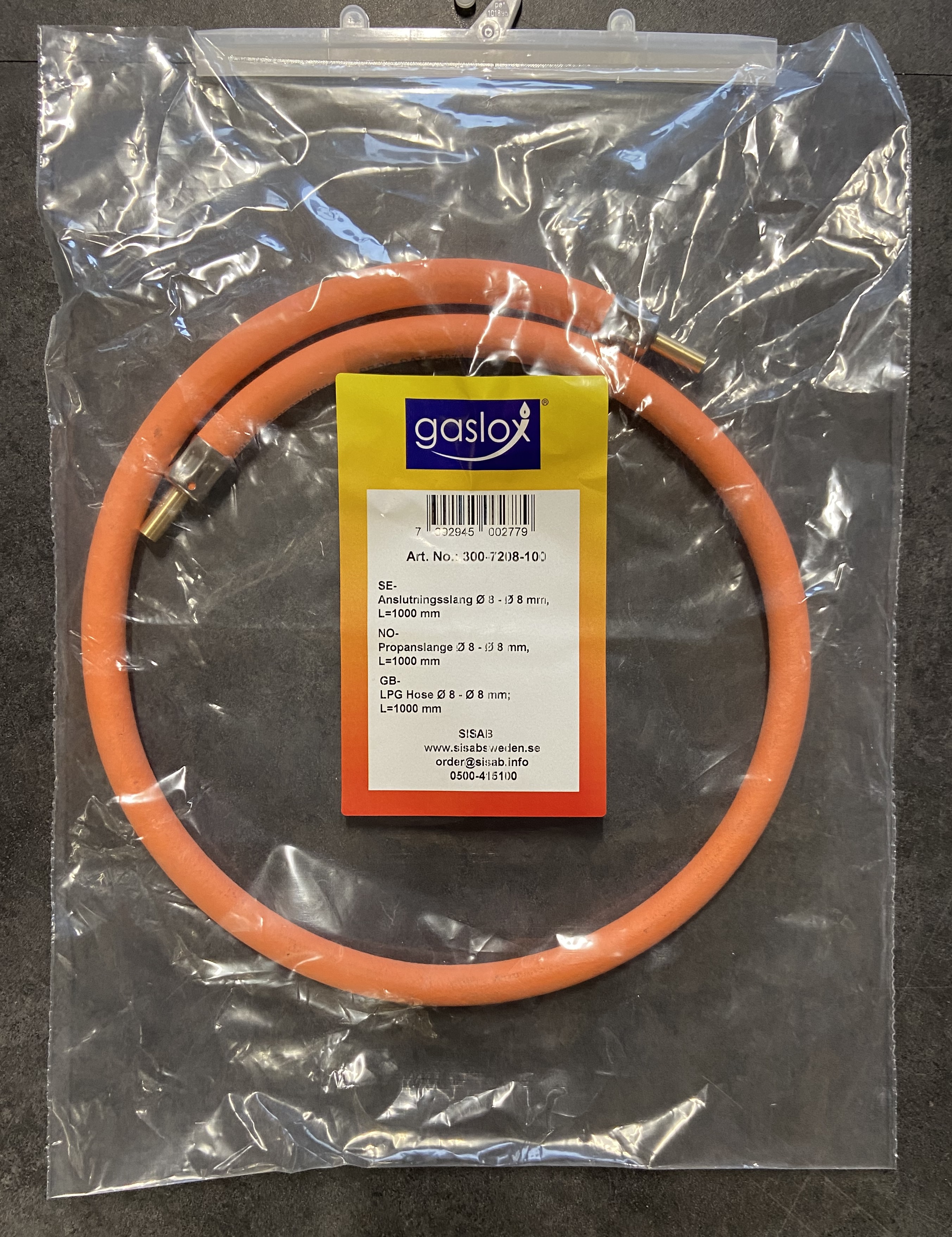 Anslutningsslang Ø 8 - Ø 8, 1000 Mm