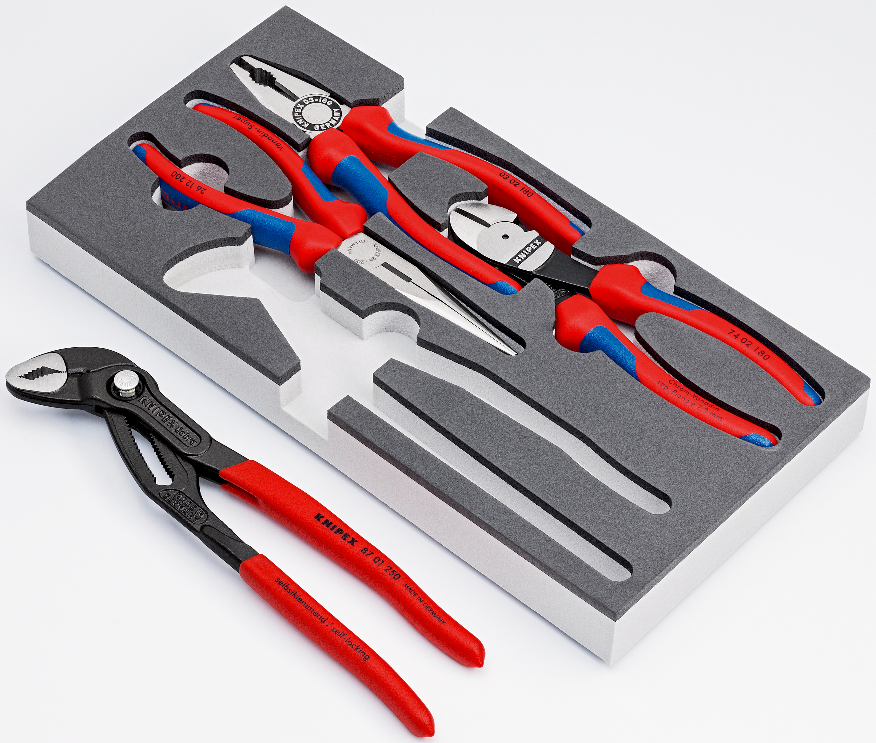 Knipex Set Tänger I Skumplastinlägg