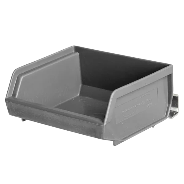 Krok Lådhållare 105x45mm Med plastlåda Grå, 5-pack