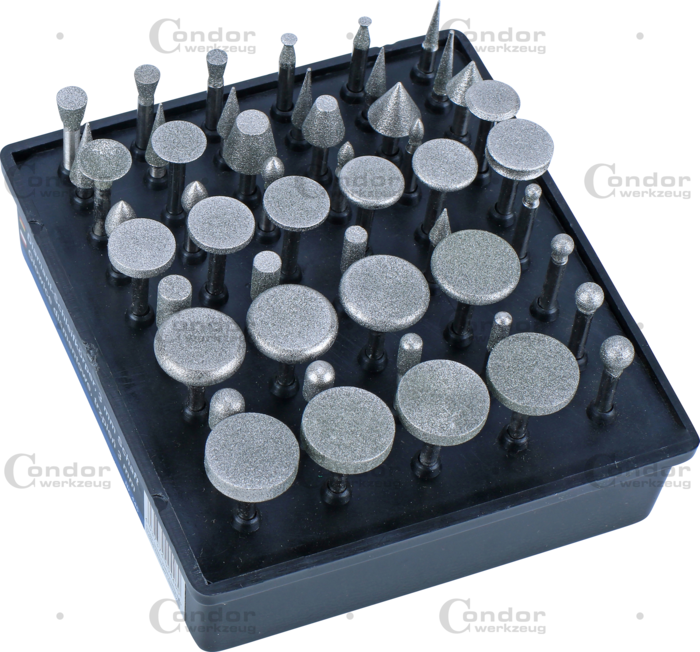 Diamant slipstift Set, 50 delar., 3 mm skaft