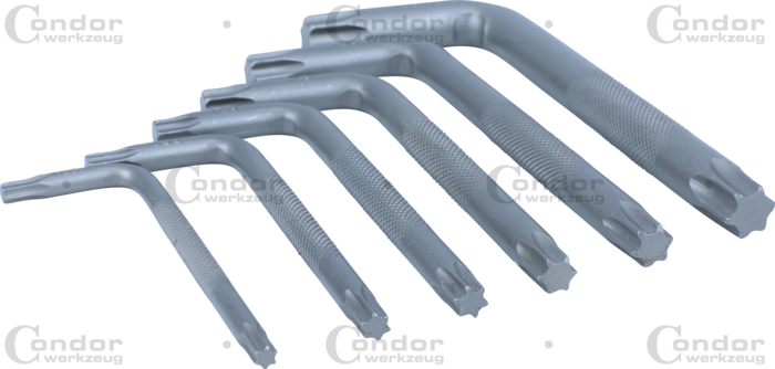 Torx Vinkelnyckel Set, 6 delar., torx T25-55