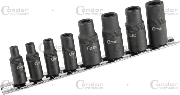 Gängtappshållare Set, 8 del., 1/4+3/8"