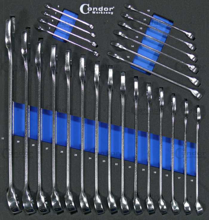 U-Ringnyckel Set Nr. 35-25T i Foam 2/3, 25 delar., 6-32 mm