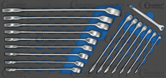 U-Ringnycklar Nr. 2135-17T i Foam 1/3, 17 delar., 6-24 mm