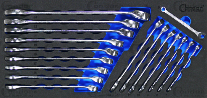 U-Ringnycklar Nr. 35-17T i Foam, 17 delar., 6-24 mm