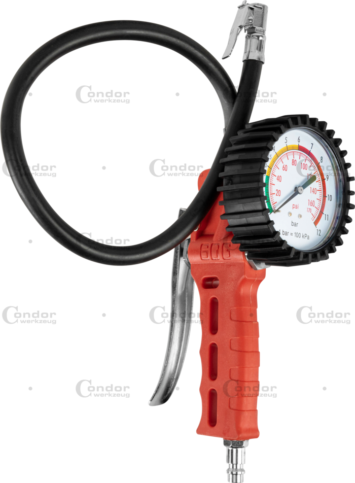 Luftpåfyllare med Mätare, slang 500 mm