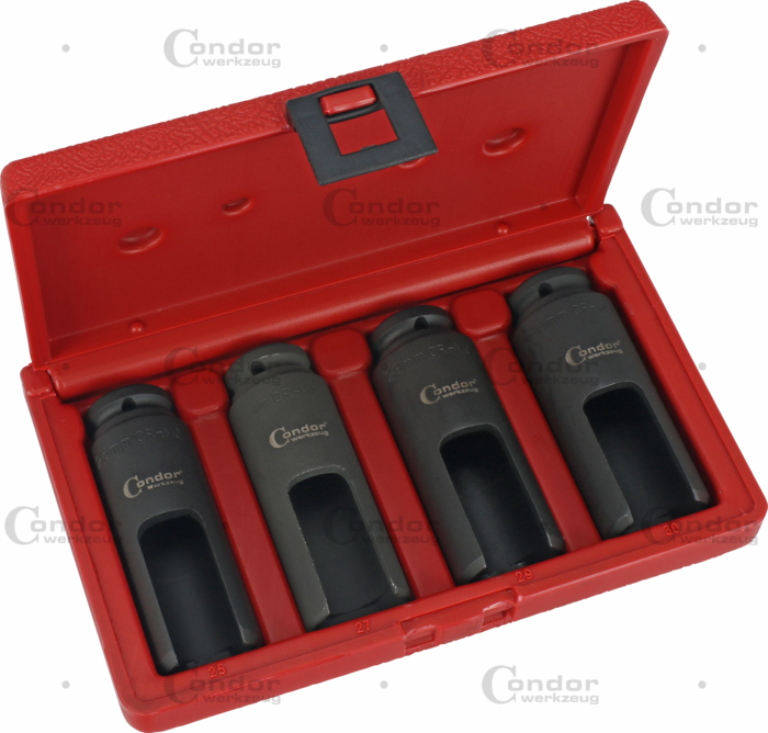 Specialhylsor för dieselinjektorer, 4 delar., 1/2", PSA