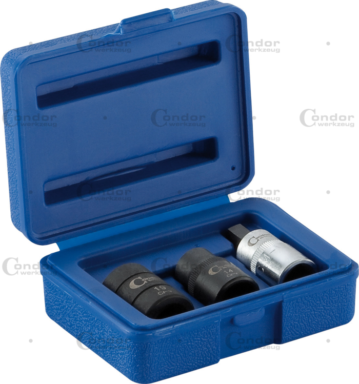 5-kant Hylsa Set för bromsok, 3 delar., 1/2"