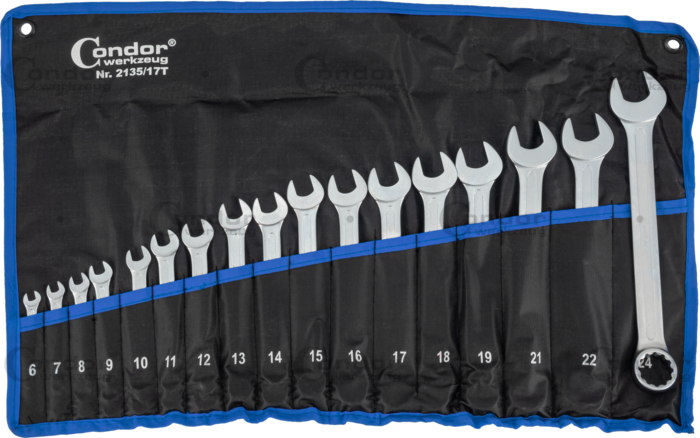 U-Ringnyckel Set, 17 delar., 6-24 mm