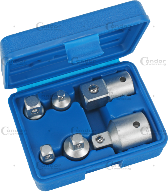 Adapter Set, 6 delar., 1/4-3/4" 4-kantsfäste, CrV