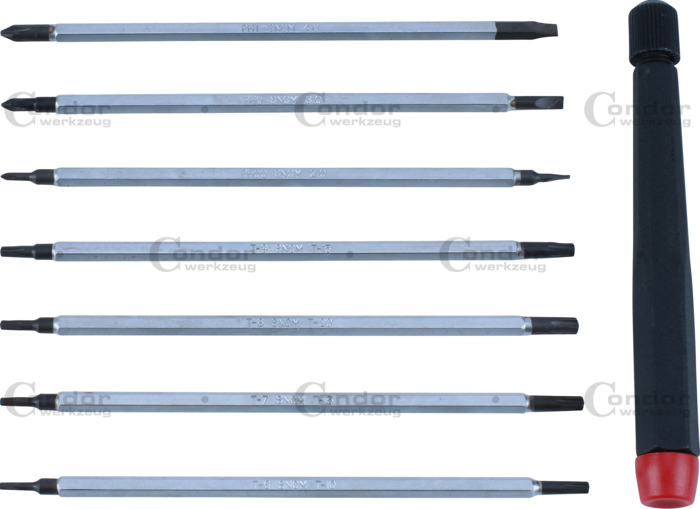 Elektronikskruvmejsel Set, 7 vändbara klingor