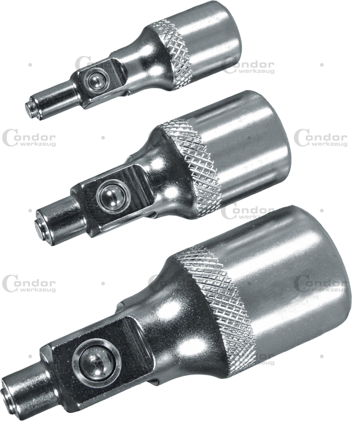 Magnetisk Adapter Set, 3 delar., 1/4+3/8+1/2"