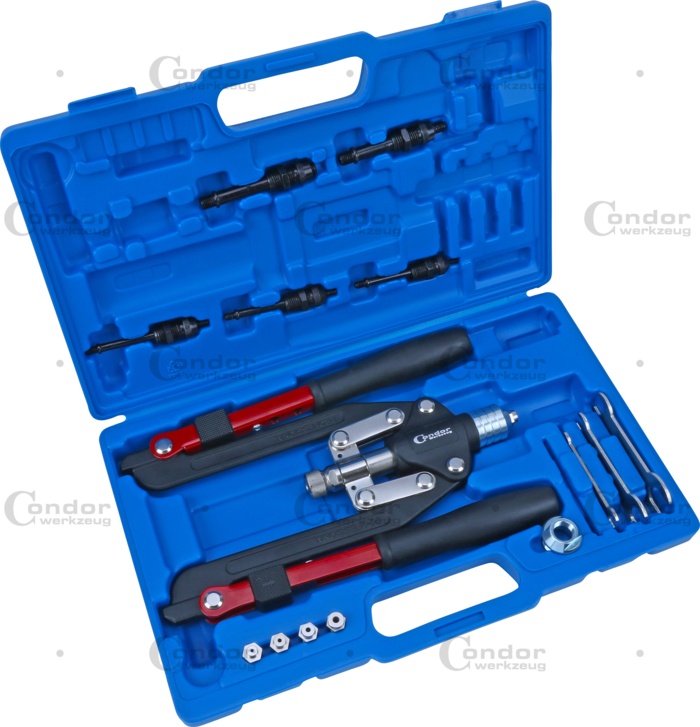 Heavy Duty Popnitstång, nitar ø 3.2-6.4 mm + muttrar M4-10