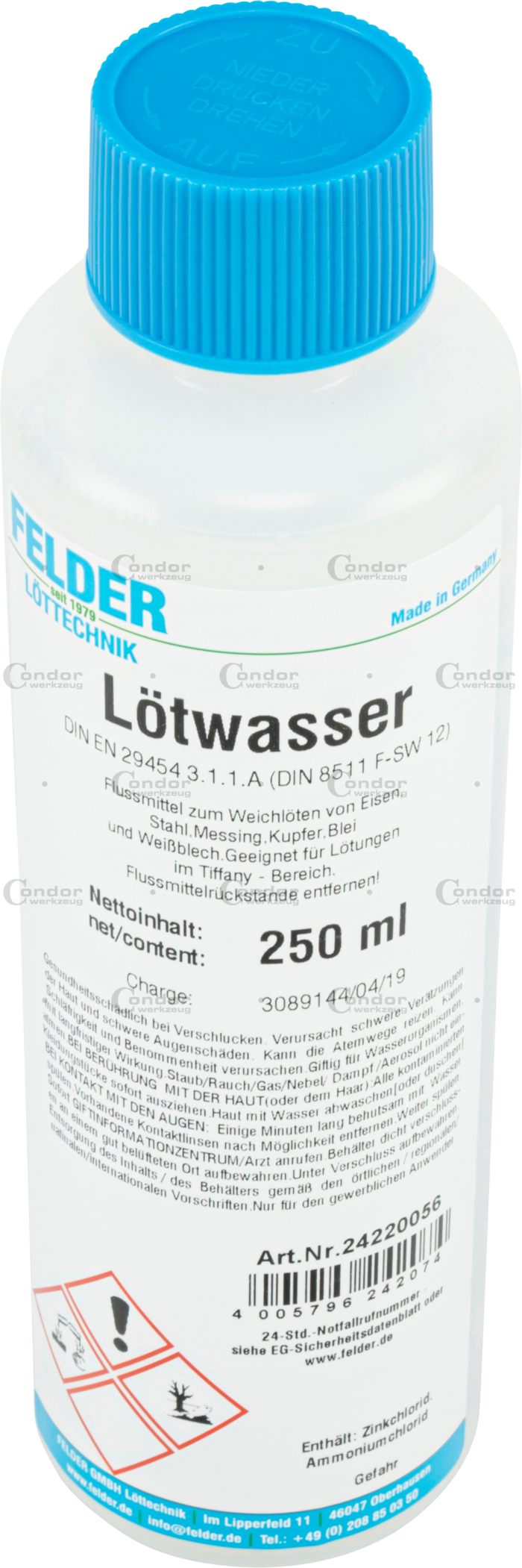 Lödvatten, 250 ml flaska