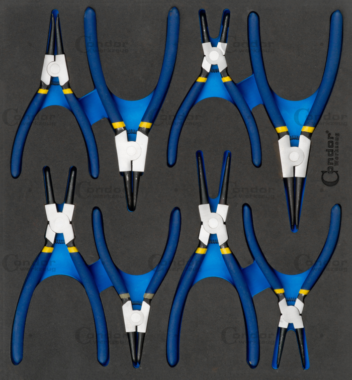 Låsringstänger i Foam 2/3, 8 delar., 175 + 225 mm