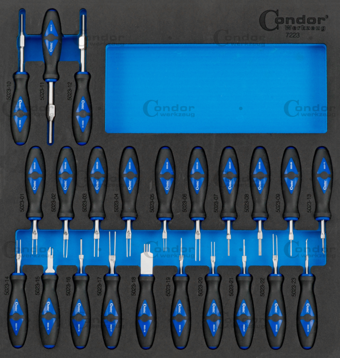 Kabelsko Borttagningsverktyg Set i Foam 2/3, 23 delar.