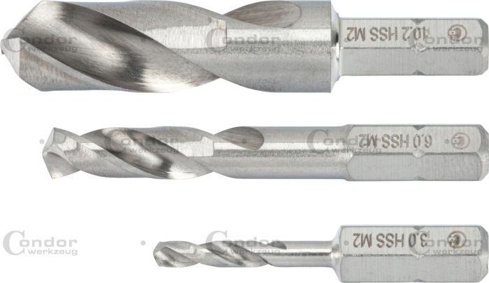 Spiralborr Bit, 1/4" 6-kant, HSS-G M2