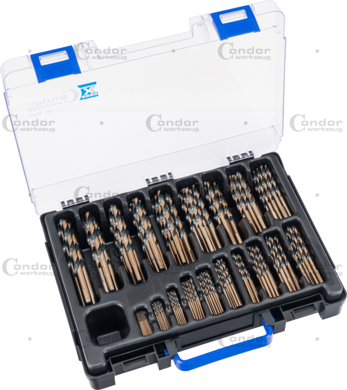 Spiralborr Set HSS-G svart oxid 170 delar 1-10 mm