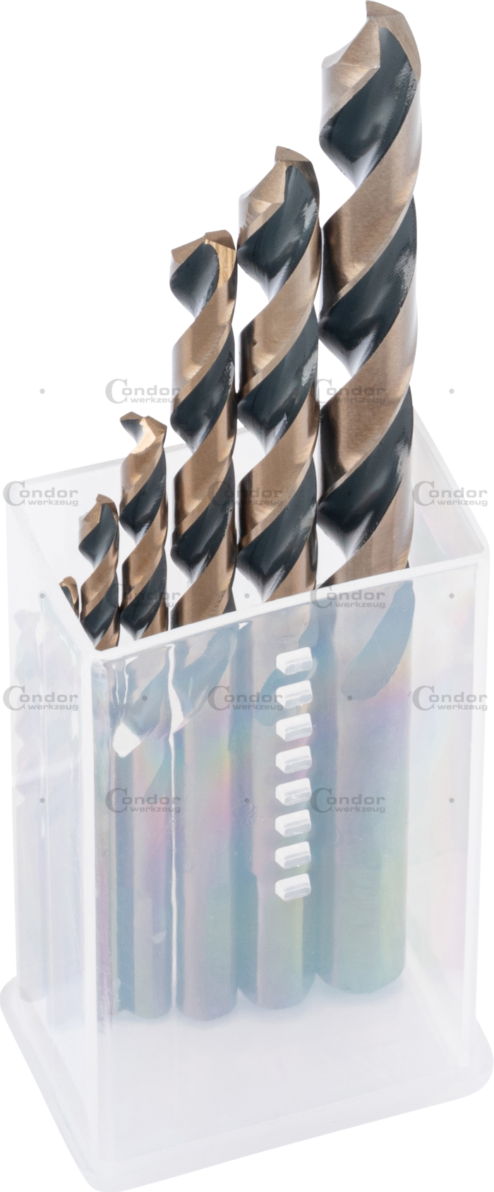 Spiralborr Set, kärnhålsstorlekar, 7 delar, HSS-G svart oxid, 2.5-10.2 mm