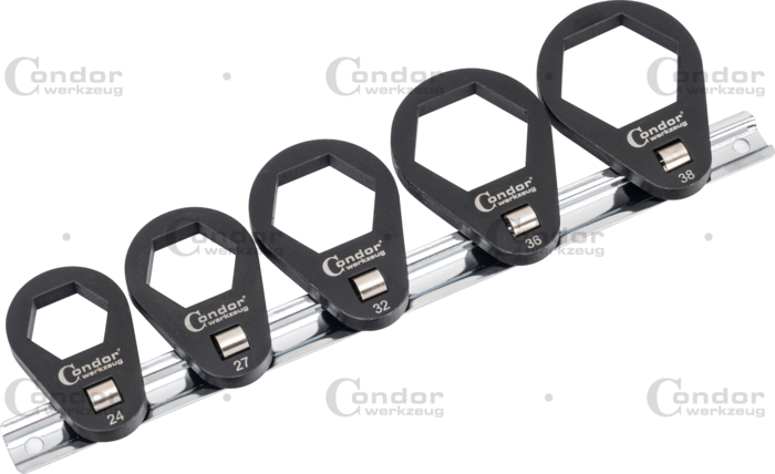 Oljefilternyckel Set, 5-delar., 3/8", 6-kant 24-38 mm