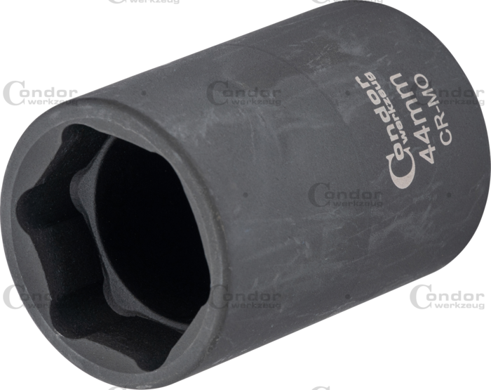 Krafthylsa, 1/2", sexkant 44 mm, 85 mm lång, PSA stödleder