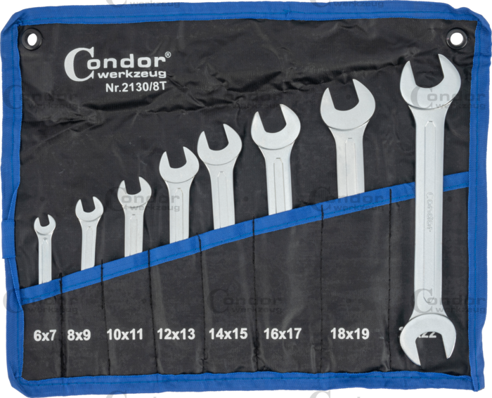 Blocknyckel Set, 8 delar., 6-22 mm