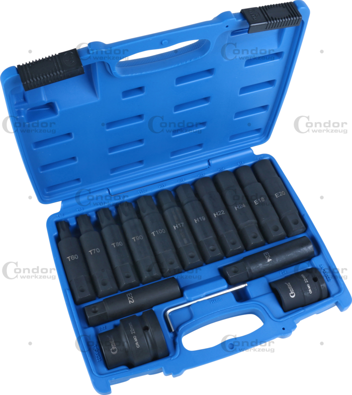 Kraft Bit Set för Lastbilar, 16 delar., 3/4+1", CrMo