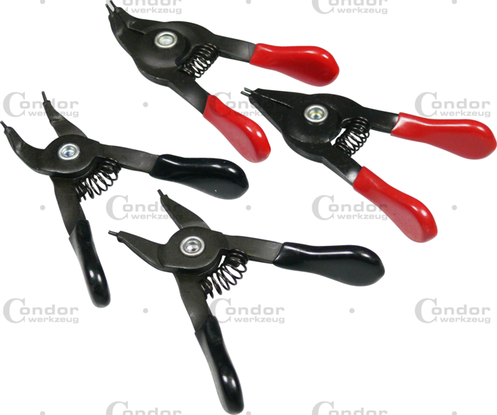 Mini Låsringstänger Set, 4 delar., Sprint-ø 1 mm