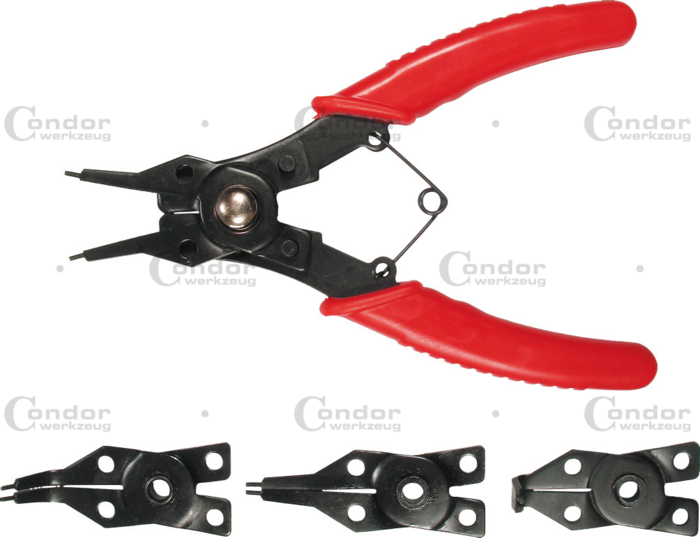 Låsringstänger , 160 mm, 4 utbytbara toppar