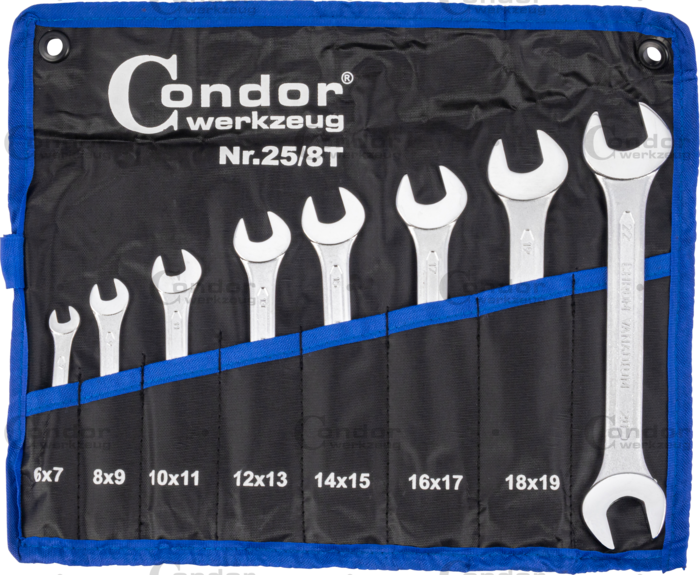 Blocknyckel Set, 8 delar., 6-22 mm