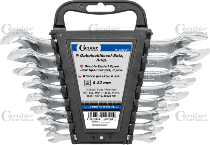 U-Nyckel Set, plastställ, 8 st, 6-22 mm