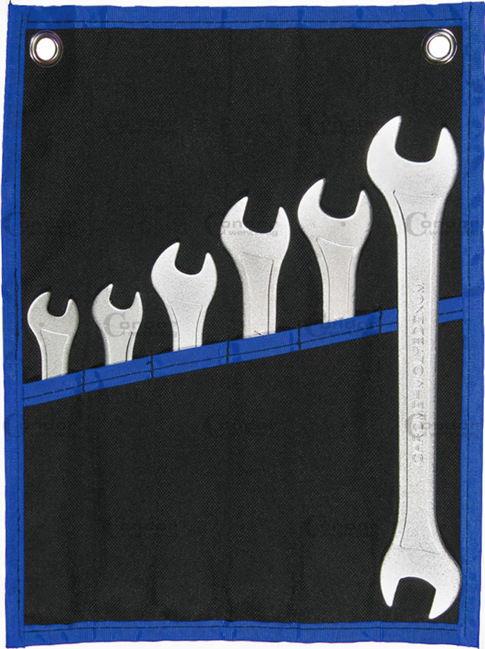 Blocknyckel Set, 6 delar., platt, 8-19 mm