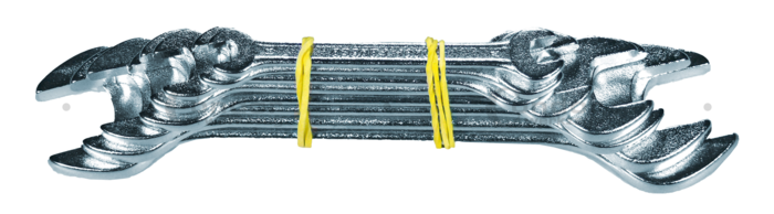 Blocknyckel Set, 8 delar., kolstål, 6-22 mm