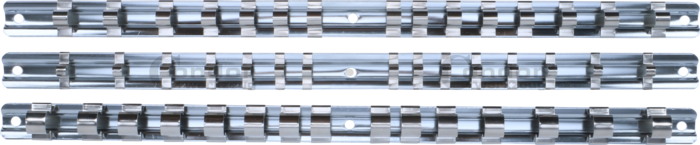 Hylsskena, 3 delar., metall, 1/4+3/8+1/2", för 15 Hylsor