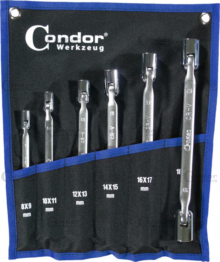 Lednyckel Hylsa Set, 6 delar., 12-kant 8-19 mm