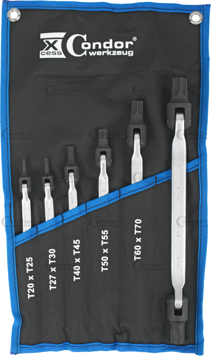 Dubbel Lednyckel Set,&nbsp;6 delar.,&nbsp;Torx&nbsp;T20-90