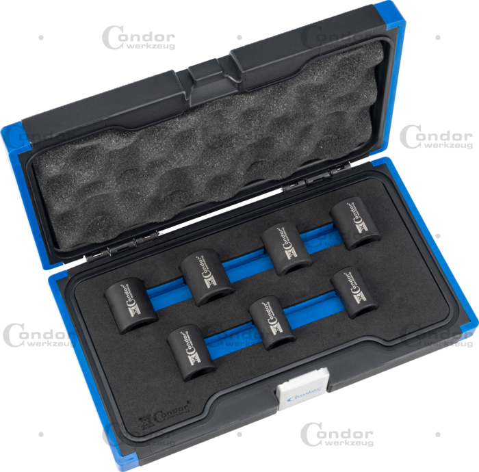 Specialhylsor, Koniska Vänstergängor, 7 delar., 1/2"