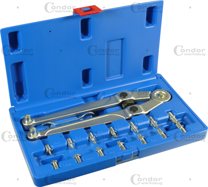 Haknyckel Set, 17 delar., 8 stift par 2.5-9 mm