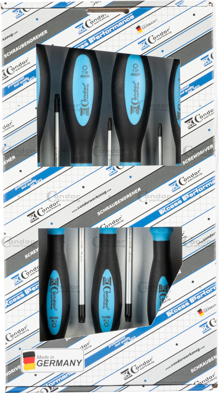 Skruvmejsel-Sats,&nbsp;Proffs, 7-delar., Torx