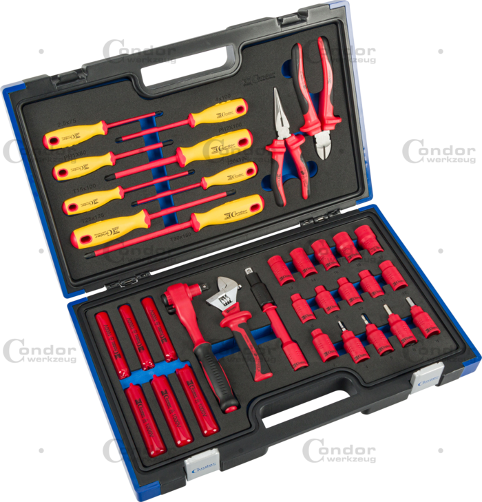 VDE Verktygssats, 3/8", 34 del.