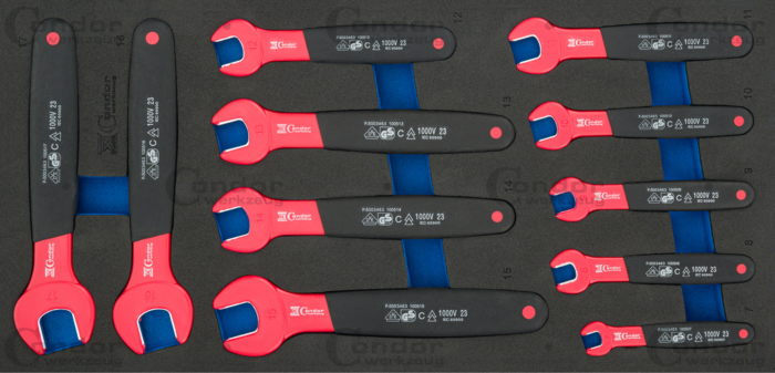 VDE U-Nyckel Set i Foam 1/3, 7-17 mm