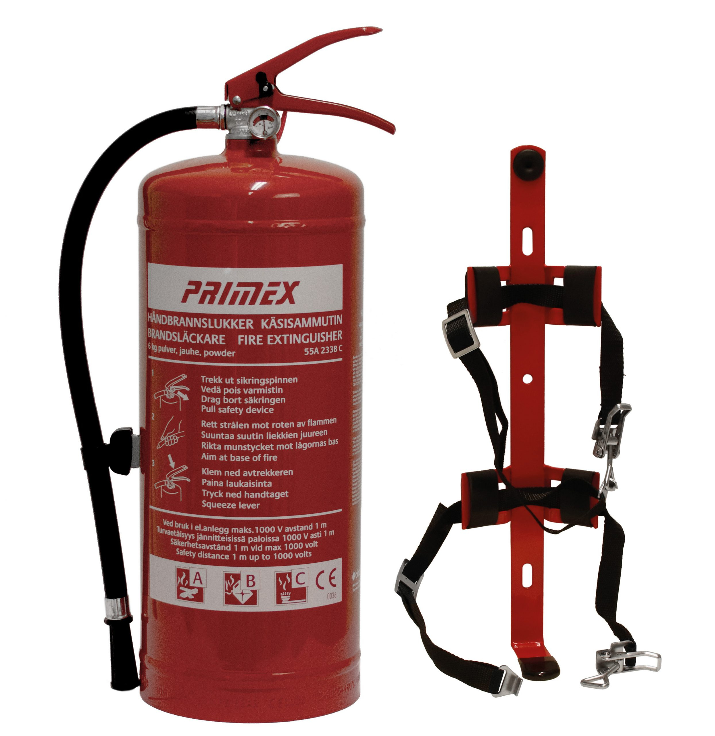 Brandsläckare 6kg Med Hållare