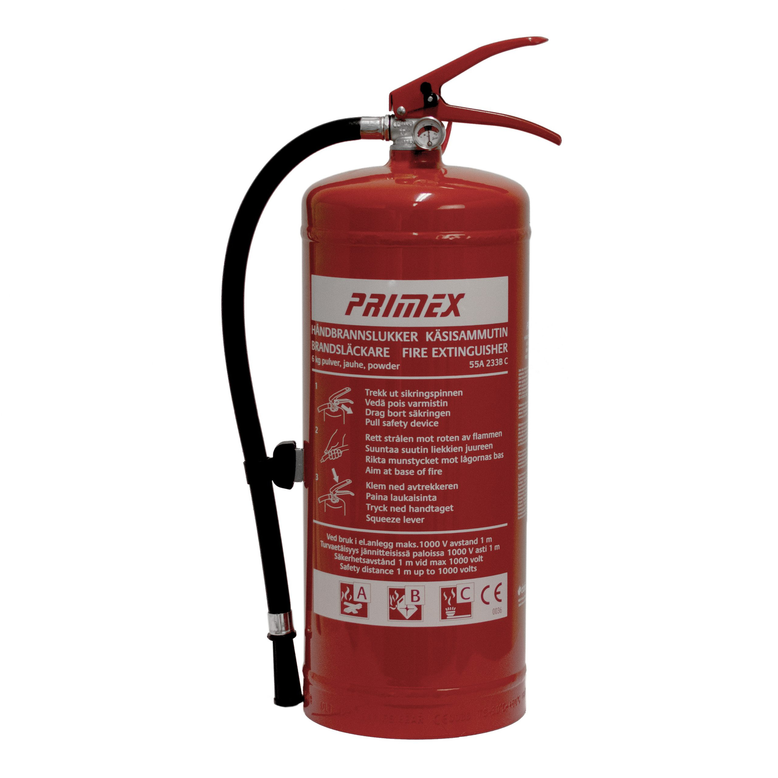 BRANDSLÄCKARE PULVER 6KG PRIMEX 55A 233B C