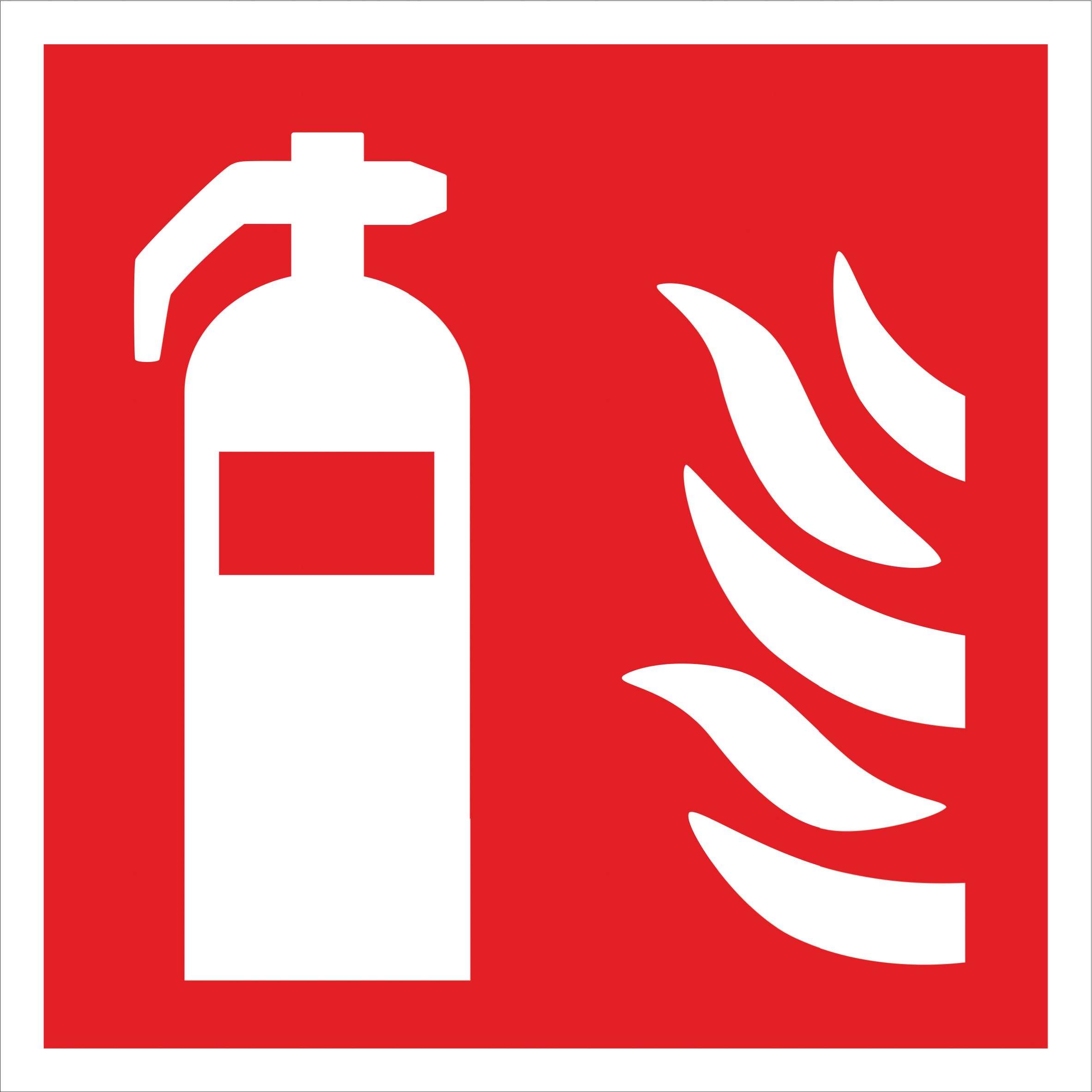 Skylt Brandsläckare